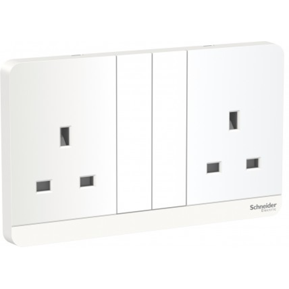 Schneider Electric 施耐德電氣 AvatarOn 13A 兩位連保護門有掣插座 (搪瓷白) (E83T25_WE_C5)